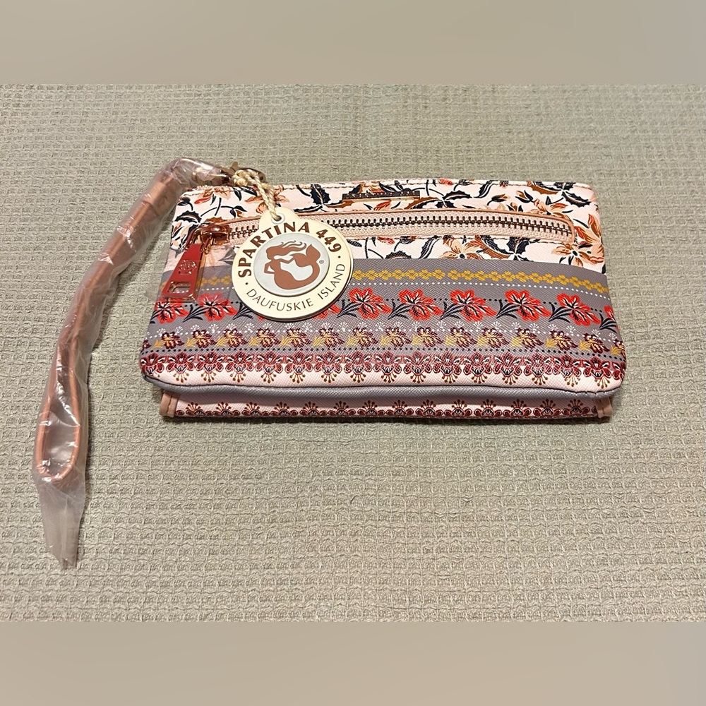 NWT Spartina 449 Multicolor Women's Retreat Wallet with Wrist Strap